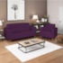 Kit Sofá 2 Lugares e 2 Poltronas Denver Suede Roxo - AM Decor