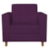 Kit Sofá 2 Lugares e 2 Poltronas Denver Suede Roxo - AM Decor