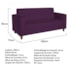 Kit Sofá 2 Lugares e 2 Poltronas Denver Suede Roxo - AM Decor