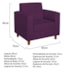 Kit Sofá 2 Lugares e 2 Poltronas Denver Suede Roxo - AM Decor