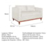 Kit Sofa 2 Lugares e 2 Poltronas Europa Bouclé Branco - Amarena Móveis