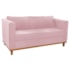 Kit Sofá 2 Lugares e 2 Poltronas Europa Suede Rosa Bebê AM Decor