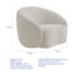 Kit Sofá 3 Lugares 180cm e 2 Poltronas Orgânica Luxo Recepção Amore Linho Bege