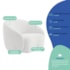 Kit Sofá 3 Lugares 180cm e Poltrona Orgânica Luxo Recepção Amore Bouclé Branco