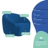 Kit Sofá 3 Lugares 180cm e Poltrona Orgânica Luxo Recepção Amore Linho Azul Royal