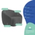 Kit Sofá 3 Lugares 180cm e Poltrona Orgânica Luxo Recepção Amore Linho Cinza Escuro