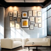 Kit Sofá 3 Lugares 200cm e Poltrona Decorativa Escritório Orgânico Cecília Bouclé Bege - Amarena Móveis