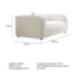 Kit Sofá 3 Lugares 200cm e Poltrona Decorativa Escritório Orgânico Cecília Bouclé Branco - Amarena Móveis