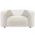 Kit Sofá 3 Lugares 200cm e Poltrona Decorativa Escritório Orgânico Cecília Bouclé Branco - Amarena Móveis