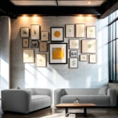 Kit Sofá 3 Lugares 200cm e Poltrona Decorativa Escritório Orgânico Cecília Bouclé Cinza - Amarena Móveis