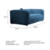 Kit Sofá 3 Lugares 200cm e Poltrona Decorativa Escritório Orgânico Cecília Linho Azul Royal - Amarena Móveis