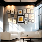Kit Sofá 3 Lugares 200cm e Poltrona Decorativa Escritório Orgânico Cecília Linho Bege - Amarena Móveis