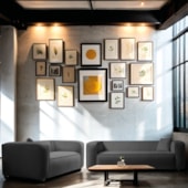 Kit Sofá 3 Lugares 200cm e Poltrona Decorativa Escritório Orgânico Cecília Linho Cinza Escuro - Amarena Móveis