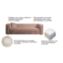 Kit Sofá 3 Lugares 200cm e Poltrona Decorativa Escritório Orgânico Cecília Linho Rose - Amarena Móveis