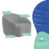 Kit Sofá 3 Lugares 200cm e Poltrona Orgânica Luxo Recepção Amore Bouclé Cinza