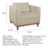 Kit Sofa 3 Lugares e 2 Poltronas Europa 180 cm Bouclé Bege - Amarena Móveis