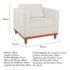 Kit Sofa 3 Lugares e 2 Poltronas Europa 180 cm Bouclé Branco - Amarena Móveis