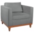 Kit Sofa 3 Lugares e 2 Poltronas Europa 180 cm Bouclé Cinza - Amarena Móveis