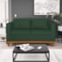 Kit Sofá 3 Lugares e 2 Poltronas Europa 180 cm Estilo Conforto e Elegância Linho Verde - Amarena Móveis