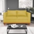 Kit Sofá 3 Lugares e 2 Poltronas Europa 180 cm Estilo Conforto e Elegância Suede Amarelo - Amarena Móveis