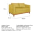 Kit Sofá 3 Lugares e 2 Poltronas Europa 180 cm Estilo Conforto e Elegância Suede Amarelo - Amarena Móveis