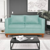 Kit Sofá 3 Lugares e 2 Poltronas Europa 180 cm Estilo Conforto e Elegância Suede Azul Ciano - Amarena Móveis