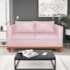 Kit Sofá 3 Lugares e 2 Poltronas Europa 180 cm Estilo Conforto e Elegância Suede Rosa bebê - Amarena Móveis