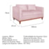 Kit Sofá 3 Lugares e 2 Poltronas Europa 180 cm Estilo Conforto e Elegância Suede Rosa bebê - Amarena Móveis