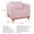 Kit Sofá 3 Lugares e 2 Poltronas Europa 180 cm Estilo Conforto e Elegância Suede Rosa bebê - Amarena Móveis