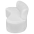 Kit Sofá Curvo Amsterdã 140cm e 2 Poltronas Luiza Max Bouclé Branco
