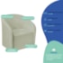 Kit Sofá Curvo Amsterdã 140cm e 2 Poltronas Luiza Max Bouclé Verde Oliva