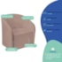 Kit Sofá Curvo Amsterdã 140cm e 2 Poltronas Luiza Max Linho Rose