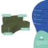 Kit Sofá Curvo Amsterdã 140cm e 2 Poltronas Luiza Max Linho Azul Royal