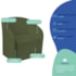 Kit Sofá Curvo Amsterdã 140cm e 2 Poltronas Luiza Max Linho Azul Royal