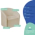 Kit Sofá Curvo Amsterdã 140cm e 2 Poltronas Luiza Max Suede Bege