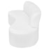 Kit Sofá Curvo Amsterdã 140cm e 2 Poltronas Luiza Max Suede Branco