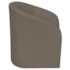 Kit Sofá Curvo Amsterdã 140cm e 2 Poltronas Luiza Max Suede Marrom