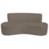 Kit Sofá Curvo Amsterdã 140cm e 2 Poltronas Luiza Max Suede Marrom