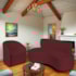 Kit Sofá Curvo Amsterdã 140cm e 2 Poltronas Luiza Max Suede Suede Bordo