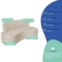 Kit Sofá Curvo Amsterdã 140cm e Poltrona Luiza Max Bouclé Bege