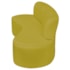 Kit Sofá Curvo Amsterdã 140cm e Poltrona Luiza Max Suede Amarelo