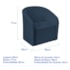 Kit Sofá Curvo Amsterdã 140cm e Poltrona Luiza Max Suede Azul Marinho