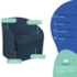 Kit Sofá Curvo Amsterdã 140cm e Poltrona Luiza Max Suede Azul Marinho