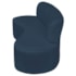 Kit Sofá Curvo Amsterdã 140cm e Poltrona Luiza Max Suede Azul Marinho