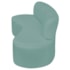 Kit Sofá Curvo Amsterdã 140cm e Poltrona Luiza Max Suede Azul Tiffany