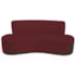 Kit Sofá Curvo Amsterdã 140cm e Poltrona Luiza Max Suede Bordo