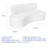 Kit Sofá Curvo Amsterdã 140cm e Poltrona Luiza Max Suede Branco