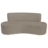 Kit Sofá Curvo Amsterdã 140cm e Poltrona Luiza Max Suede Cappuccino