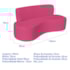 Kit Sofá Curvo Amsterdã 140cm e Poltrona Luiza Max Suede Pink