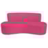 Kit Sofá Curvo Amsterdã 140cm e Poltrona Luiza Max Suede Pink